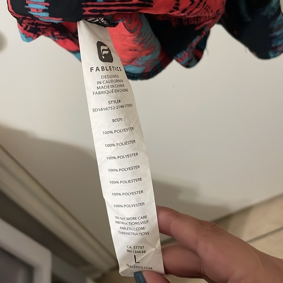 Fabletics Liza Romper Heat Wave Tie Dye Print size Large (10-12) - Picture 8 of 12